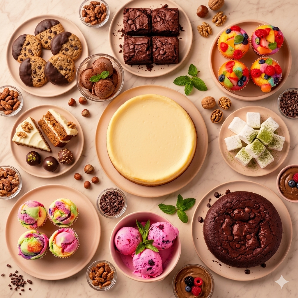 +50 HEALTHY DESSERTS RECIPES: Gluten-Free, Sugar-Free & Low Carbs